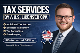 handle US tax return filing and annual reports for llcs and businesses