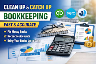 clean up and catch up your bookkeeping fast and accurately