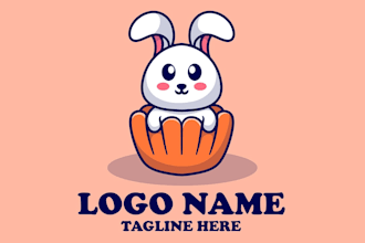 do mascot whacked out rabbit and smoke logo with t shirt design