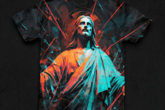 draw religious or christian t shirt design