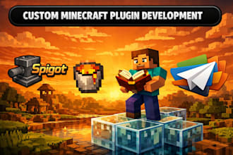 develop minecraft plugin for paper, spigot, bukkit, java, smp server