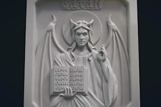 make 3d mythological relief,3d greek relief,3d statues,in blender,3d wall decor