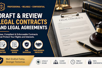 draft and review legal contracts and legal agreements