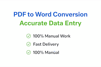 do pdf to world conversion and data entry