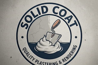 design a clean, professional and modern plastering logo for your business