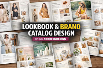 design a modern lookbook and brand catalog layout