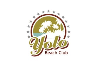 design greatest unique yolo beach club logo
