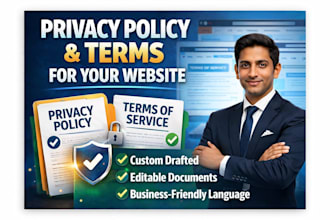 draft a privacy policy and terms for your website