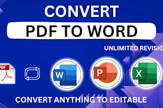 convert PDF, images, or scanned files into editable word or excel