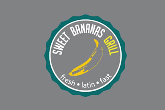 design modern national logo for sweet bananas grill