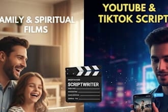 write youtube adult children scripted drama series or instagram tiktok reels