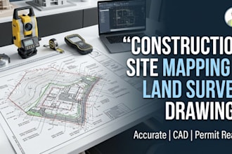 create high quality construction site mapping and land survey drawings