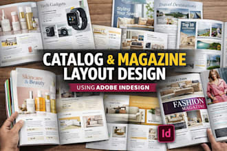 design print ready catalog and magazine layout in indesign