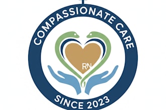design a professional and caring nurse logo for your brand
