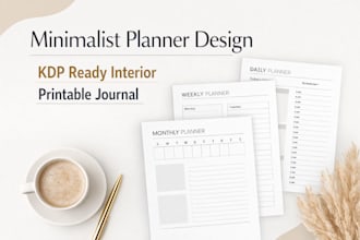 create printable minimalist planner and journal
