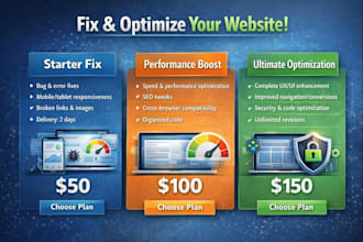 fix and optimize your website for speed and performance