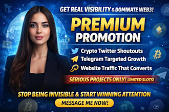 twitter shoutout telegram promotion share link website app crypto nft audience