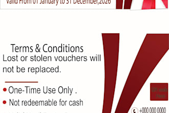 design professional gift vouchers or gift cards for your business