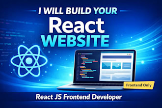 react, frontend, responsive, landing page