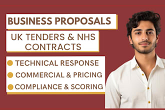 write technical and commercial proposals for UK tenders and contracts