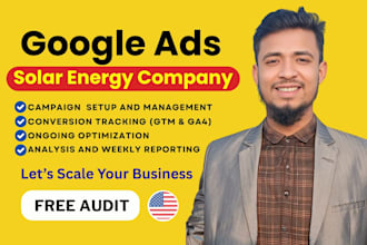 run google ads for solar panel business to generate high quality leads, USA, UK