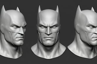sculpt realistic 3d head, 3d face and 3d bust for 3d printing