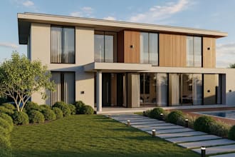 provide 3d exterior and interior home design with realistic model and rendering