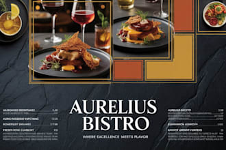 design professional food flyer, party flyer and catering menu and logo