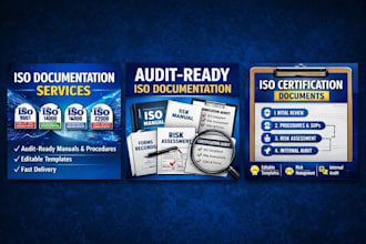 create iso 9001, 14001, 45001 compliant documentation