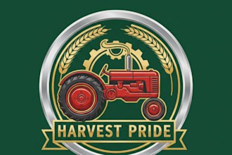design a strong and professional tractor logo for your brand