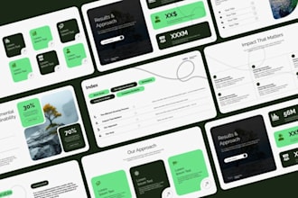 design professional business proposal powerpoint slides, investor pitch decks