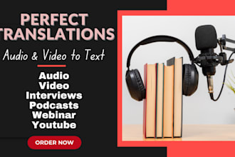 provide transcription from audio or video to text