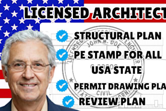do permit drawing with pe stamp for roof trusses framing for steel structure USA