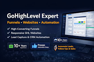 design gohighlevel landing pages, websites, and workflows