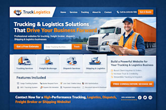 design or redesign trucking, logistics, freight broker shipping website design