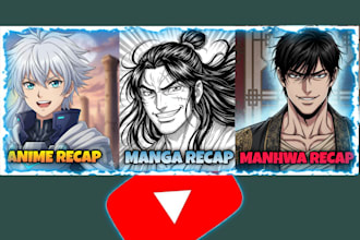 write engaging anime and manga recap scripts for youtube