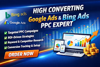 setup high converting google ads microsoft bing PPC campaign expert