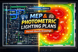 design professional lighting, photometric and mep plans for permits