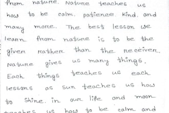 write anything in neat and clean handwriting