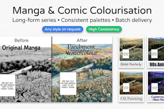 colorize your black and white manga or comics