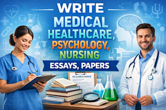 write medical healthcare, psychology, nursing essays, papers