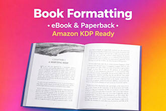 format your book for amazon KDP ebook and paperback