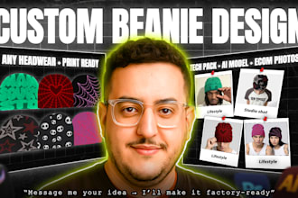 design custom hats and headwear with embroidery patch puff and embossed prints