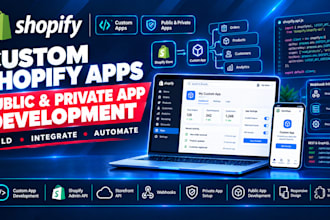 develop custom shopify public or private apps
