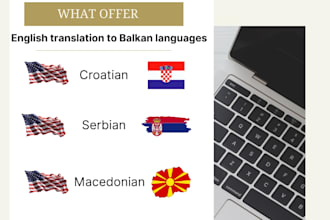 make professional english to balkan languages translation