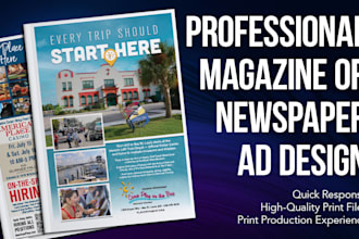 design a professional newspaper or magazine ad