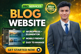 create a professional wordpress blog website using elementor