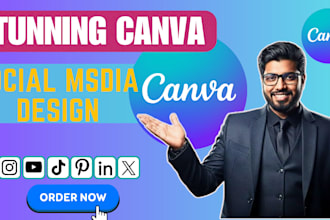 design stunning canva social media posts and templates