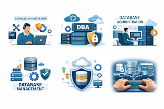 provide dba services for oracle, sql server, postgresql mysql with ha and DR