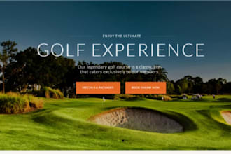 design wix squarespace golf academy website golf coaching athletic website